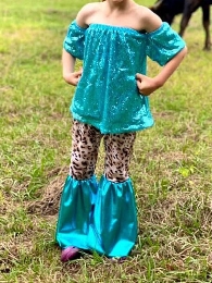 Baby Girl Sequin Off Shoulder Tops 