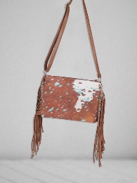 Cowhide Tassel Crossbody Purse