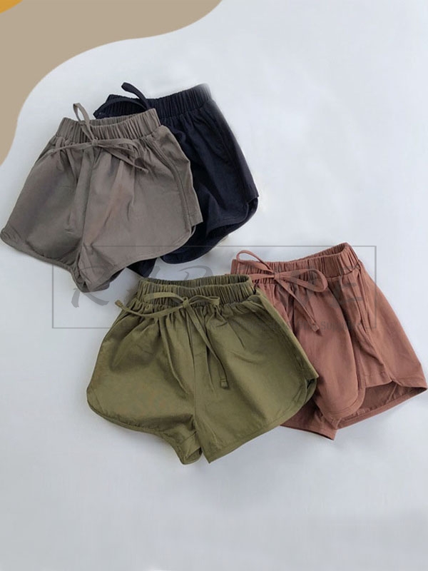 Kid's Elastic Waist Drawstring Shorts - RAREWE