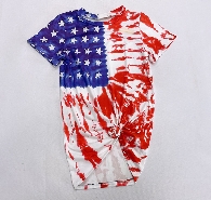 Kid's Tie Dye USA Flag T-shirt Dress