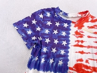 Kid's Tie Dye USA Flag T-shirt Dress