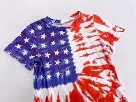 Kid's Tie Dye USA Flag T-shirt Dress