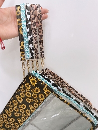 Western Print PVC Purses with Words