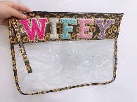 Western Print PVC Purses with Words