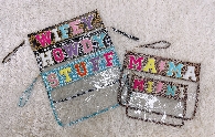 MINI Western Print PVC Purses with Words