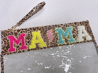 MINI Western Print PVC Purses with Words