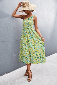 Fashion lady floral printing dress