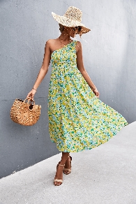 Fashion lady floral printing dress