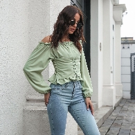 Fashion lady off shoulder top