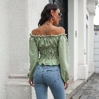 Fashion lady off shoulder top