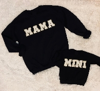 Kids size-Oversized MAMA MINI Chenille Patch Sweatshirt