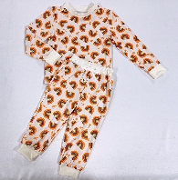 Kid's Long Sleeve Soft Lounge Sets with adjustable string