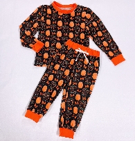 Kid's Long Sleeve Soft Lounge Sets with adjustable string