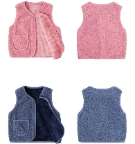 Kids autumn and winter solid color vest 