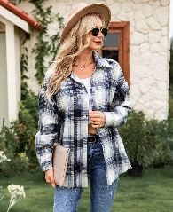 Women oversize flannel shirt