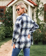 Women oversize flannel shirt