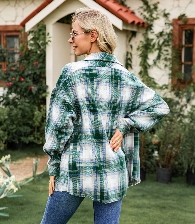 Women oversize flannel shirt