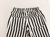 New Fashion Kids' Size-Black+White Stripe Boho Flare Jean Bell Bottom