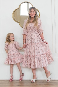 Adults Size-Girls Tiered Ruffle Dresses